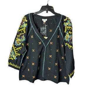 Sundance Discover Beauty Embroidered Boho Top